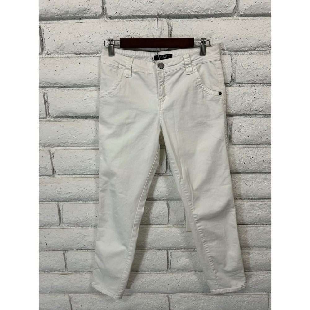 Sanctuary Clothing White Utility Cargo Pants Womens 6/28 Slim Fit Mid Rise